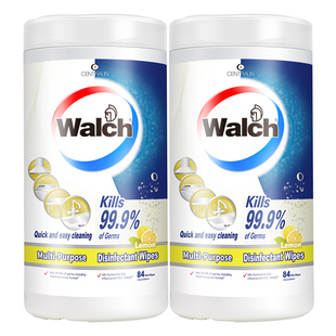 威露士湿纸巾杀菌适用去油去污厨房用具清洁除菌抽取式84片x2筒