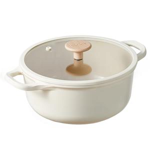 卡罗特陶瓷不粘汤锅炖锅家用奶锅煎炒蒸煮一体电磁炉燃气灶泡面锅