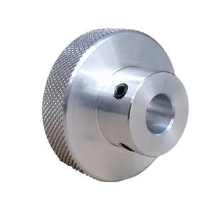 铝合金压花手轮圆形手摇轮滚花边滑台丝杆机床配件顶丝转动手柄