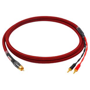 rca转双香蕉头莲花双针插发烧纯铜hifi音响音箱线功放喇叭连接线