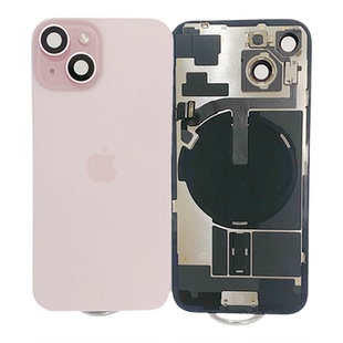 适用于苹果15promax后壳拆机总成中框后盖总成15plus 15 15pro后盖带充