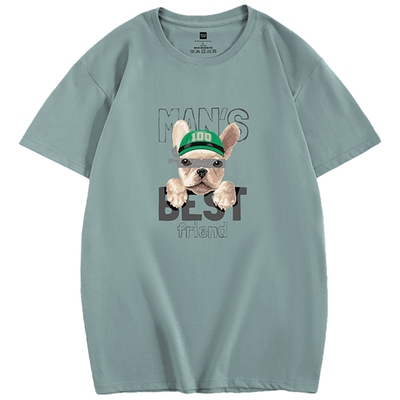 真维斯男女同款印花短袖T恤