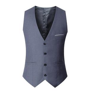 男士西装马甲薄款修身西服马夹背心男春秋季休闲英伦风伴郎小坎肩
