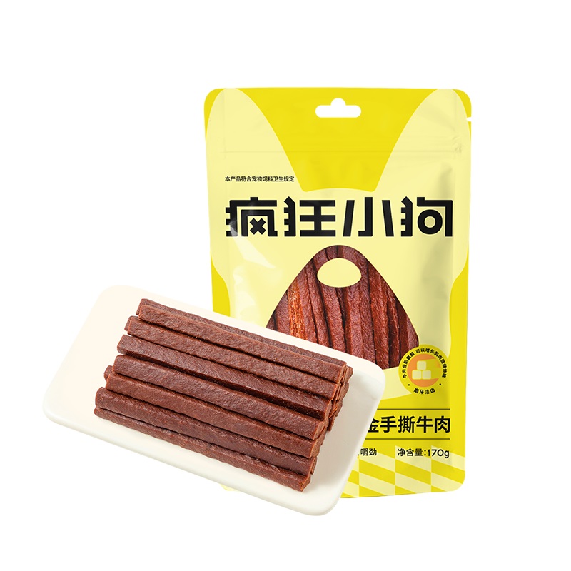 疯狂小狗狗零食小型犬牛肉条鸭肉鸡肉干训狗零食泰迪零食磨牙棒狗
