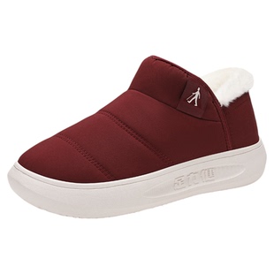 足力健旗舰店官方正品老人鞋妈妈冬季加绒棉鞋健步轻便雪地靴女款