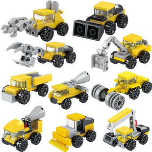 新款入门昆虫积木小学生玩具儿童益智力拼装颗粒汽车男孩盲盒礼物