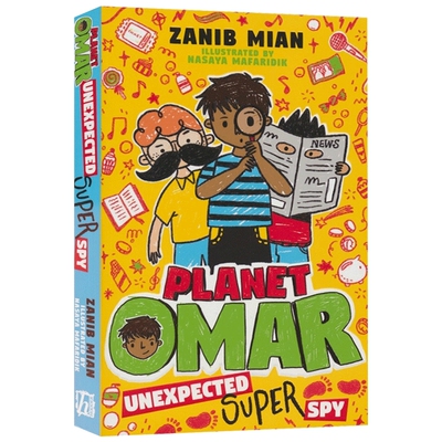 奥马尔星球 意想不到的超级间谍 英文原版 Planet Omar Unexpected Super Spy 卡通漫画插图 英文版儿童英语章节小说书 进口书籍