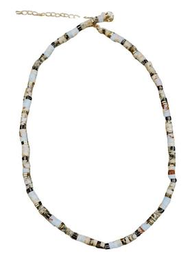 海水蓝棕*天然玉石串珠项链