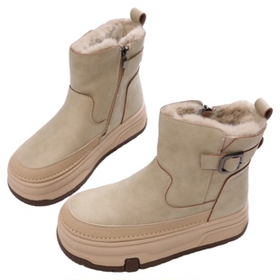 冬季新款雪地靴女加厚女靴防滑东北靴子防水女鞋保暖棉鞋女款棉靴