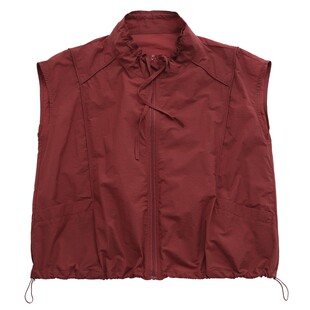 鹿与飞鸟“伴行山野”薄款锦棉混纺户外骑行立领拉链背心马甲6836