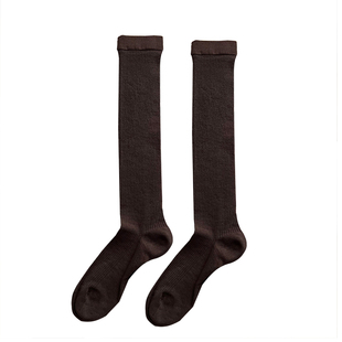 山羊绒莫代尔细条纹小腿袜春秋高筒过膝袜轻薄微透百搭AZ191