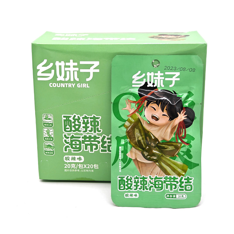 乡妹子海带结酸辣香脆即食零食
