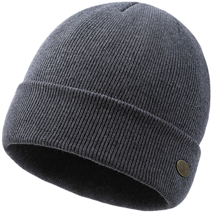 德西纳帽子男士冬季百搭包头帽男款潮牌冷帽纯色加厚粗线针织帽