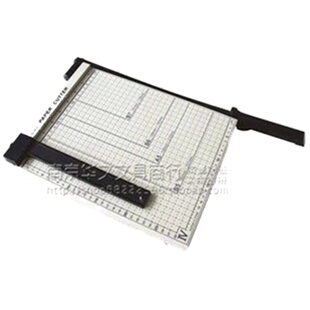 得力切纸机8014手动钢制裁纸机切纸刀A4小切割机拆信刀300*250mm