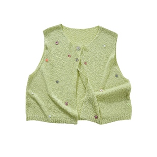 晶咕白标DADATATA【浮光森林】叠穿Artifact莱赛尔针织马甲女夏季