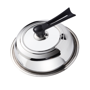 不锈钢锅盖家用炒菜锅盖32cm34cm炒锅盖子通用透明锅盖玻璃盖包邮