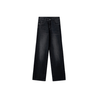 黑灰色阔腿牛仔裤好好穿！