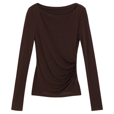 MORDORF一字领羊毛长袖上衣