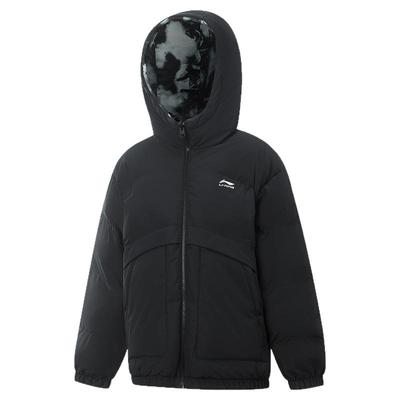 李宁童防泼水男女同款短羽绒服