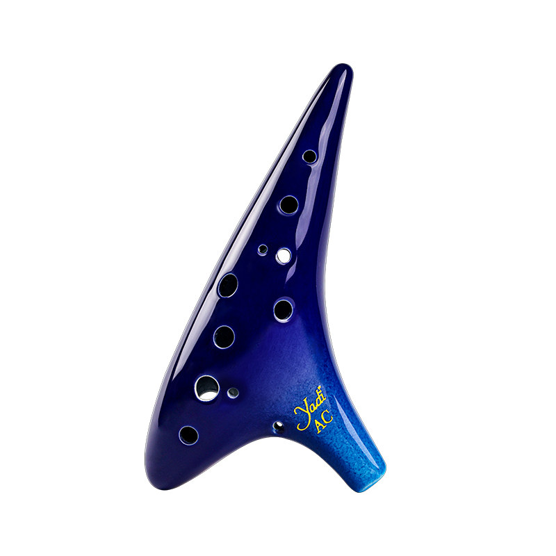 【银河系列】12孔中音C调雅的陶笛唯美双色釉初学专业演奏级乐器