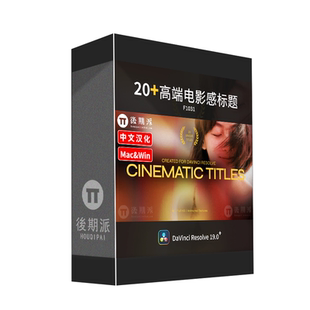 达芬奇精美大气电影片头片尾排版字幕 DaVinci Resolve 中文插件