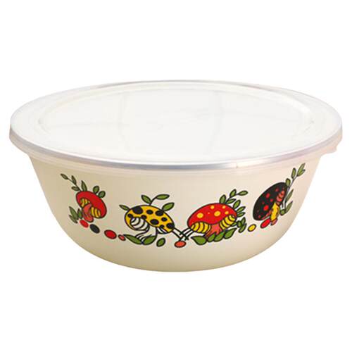 搪瓷保鲜碗 带盖子沙拉搅拌碗搪瓷饭碗汤碗菜碗冰箱保鲜盒