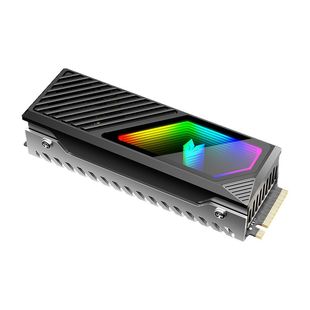 m2固态硬盘散热马甲带风扇NVME SSD 2280黄铜散热片ARGB神光同步