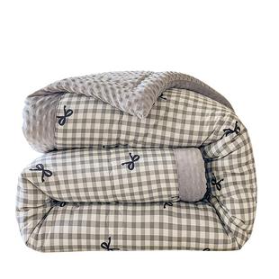 无印良品A类豆豆绒2025新款秋冬被子夏凉被子春学生宿舍空调被芯