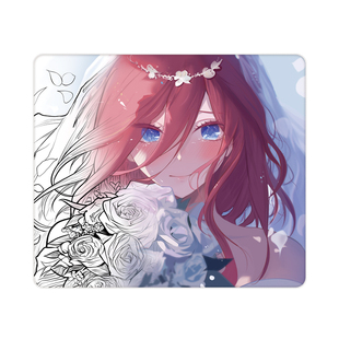 SpacePad新款白玫电竞游戏鼠标垫线稿上色超大桌垫原创二次元