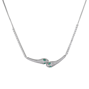 DIGU欧美风满钻蛇形项链轻奢高级感蛇年短款颈链独特设计感锁骨链