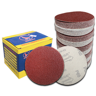 SAIL植绒砂纸片角磨机沙纸4寸5寸自粘粘盘木料木板木工打磨抛光片