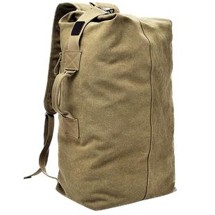 双肩包户外旅行水桶背包登山运动男牛仔大容量行李包行李袋帆布包