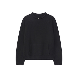 CountryMoment羊毛混纺/学院风简约套头针织衫女宽松显瘦毛衣外套