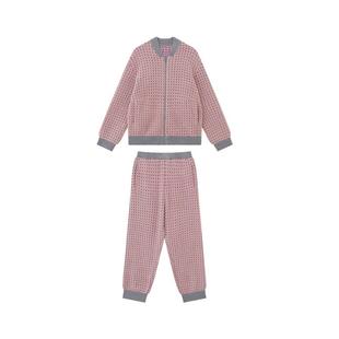 JNBYHOME江南布衣秋上衣半边绒家居服女立领套装柔软开衫可外穿