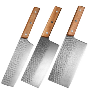 兴刃大马士革菜刀家用厨具厨房专用锋利切片菜肉骨头两用旗舰店