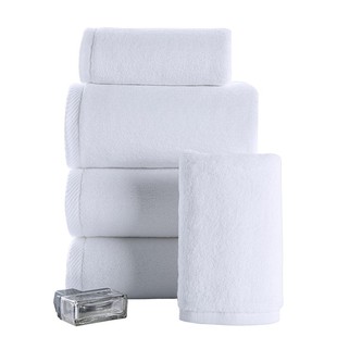 酒店宾馆美容院旅店浴巾棉铺床大浴巾白色专用毛巾定制logo绣字