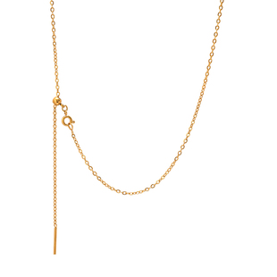 钛钢金项链细小O字链轻奢时尚小众百搭女生款精致针式万 能链配饰