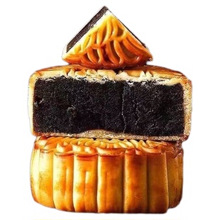【大个头】正宗柴火黑豆沙月饼广式月饼传统糕点超软新鲜