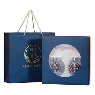 新年礼盒包装定制蜂蜜包装盒空盒子两斤装含玻璃瓶高档礼品盒纸盒