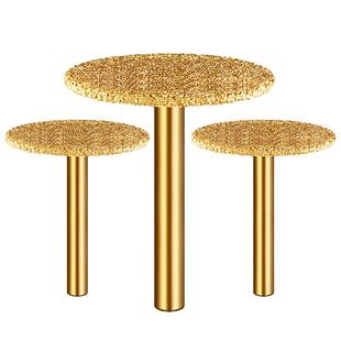 T型薄片钎焊金刚石磨头铸铁打磨头6mm柄玉石切割打磨石材刻字工具