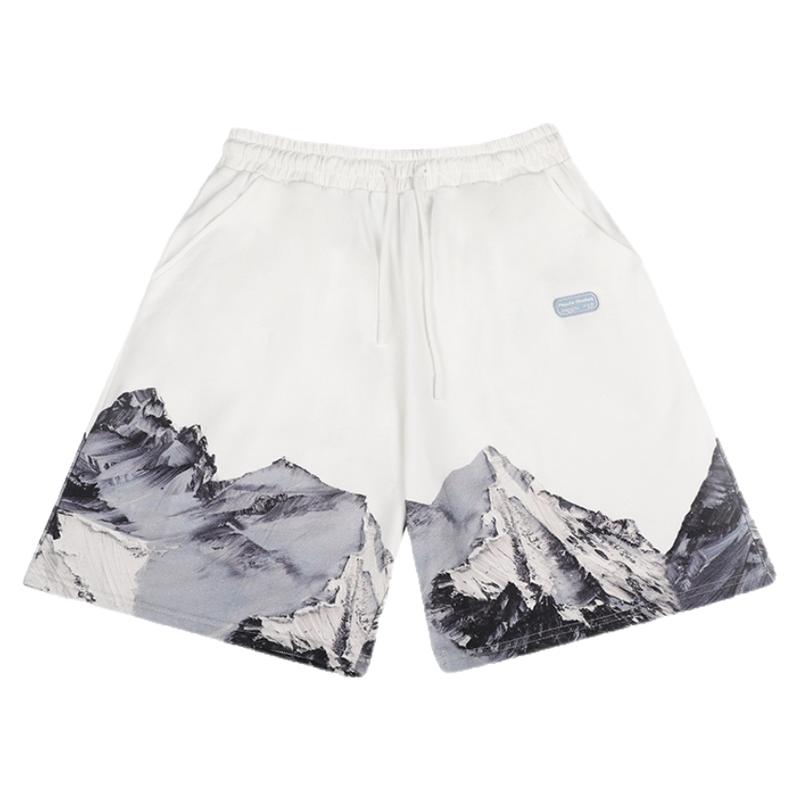 雪山短裤沙滩裤中裤运动五分裤男
