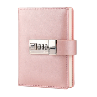 带锁的日记本密码本便携随身小号简约送礼物口袋迷你本女生款笔记本子A7小本子女孩学生记事本ins风礼盒套装