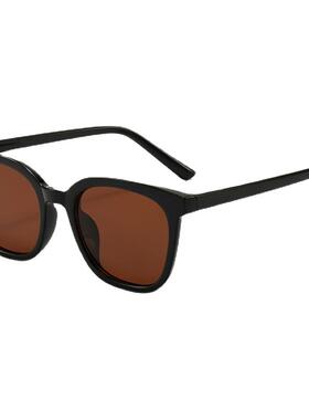 韩国潮牌墨镜ins茶色女眼睛开车