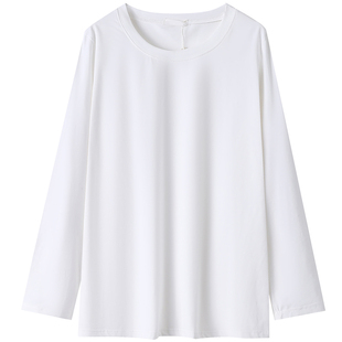 300斤加肥特大码女装宽松内搭胖仙女莹莹胖mm日常百搭风白色T恤衫