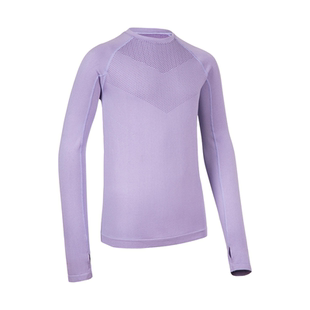 迪卡侬运动T恤儿童男童速干衣长袖春针织女童无缝跑步打底衫KIDC