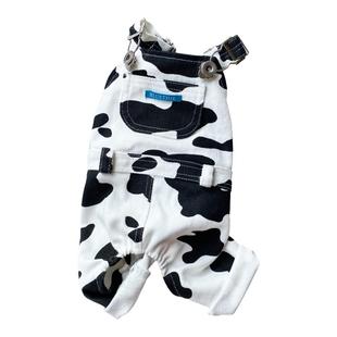 mooon~宠物奶牛情侣装泰迪比熊背带裤背带裙秋装宠物猫咪狗狗衣服