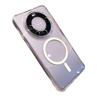 适用华为mate80promax新款手机壳磁吸mate70pro+保护套透明60镜头全包防摔Pura70高级感mt50硅胶软mate40简约