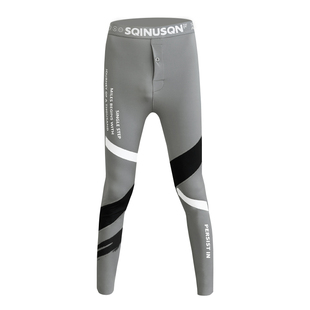 新款光面男士打底裤男鲨鱼裤秋裤打底裤高弹修身运动保暖线裤衬裤