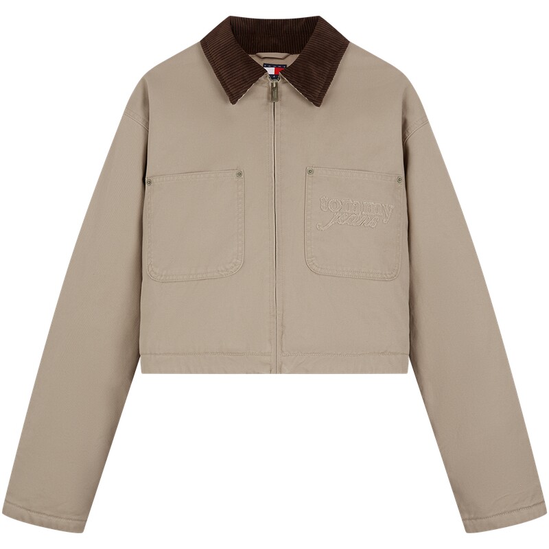 Tommy女装工装风宽松短款棉服