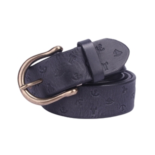 纯手工真皮腰带女个性花纹马蹄铜扣复古百搭牛仔裤带头层牛皮男士